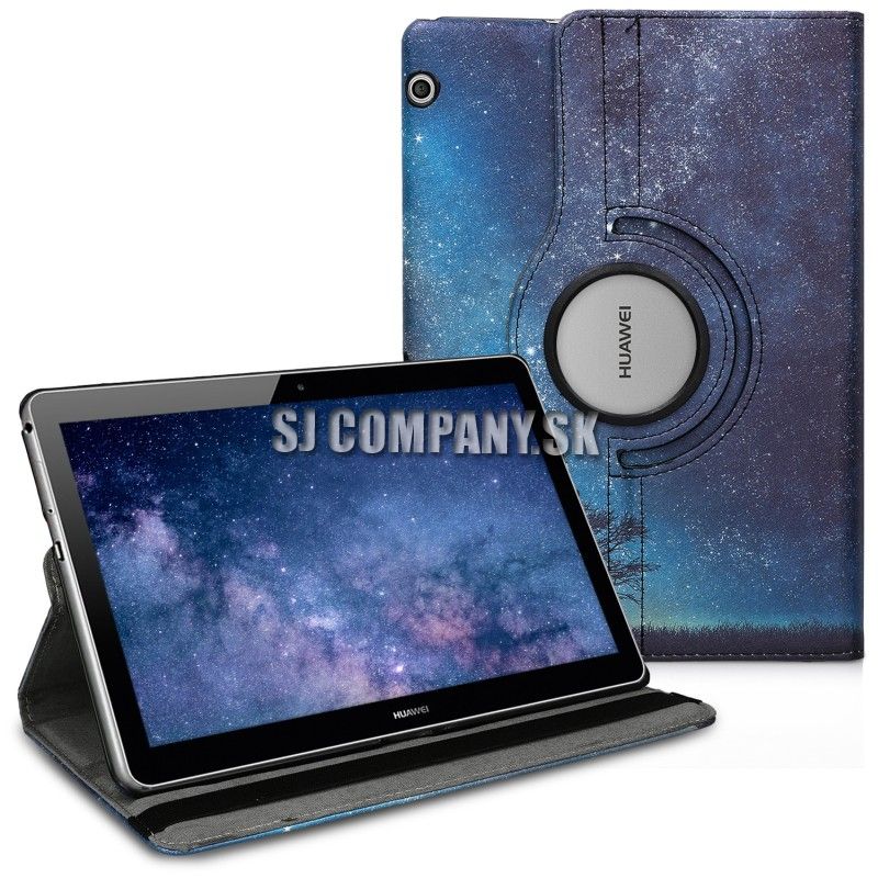 Kožený obal Huawei MediaPad T3 10 - Rotate Galaxy Design